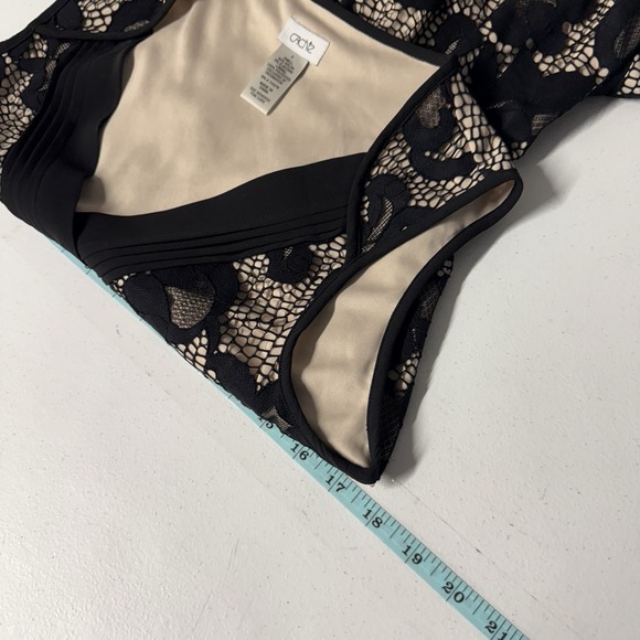 Cache Black Nude All Over Lace Evening Jumpsuit Sleeveless Size 2 Elegant Party - Picture 3 of 14